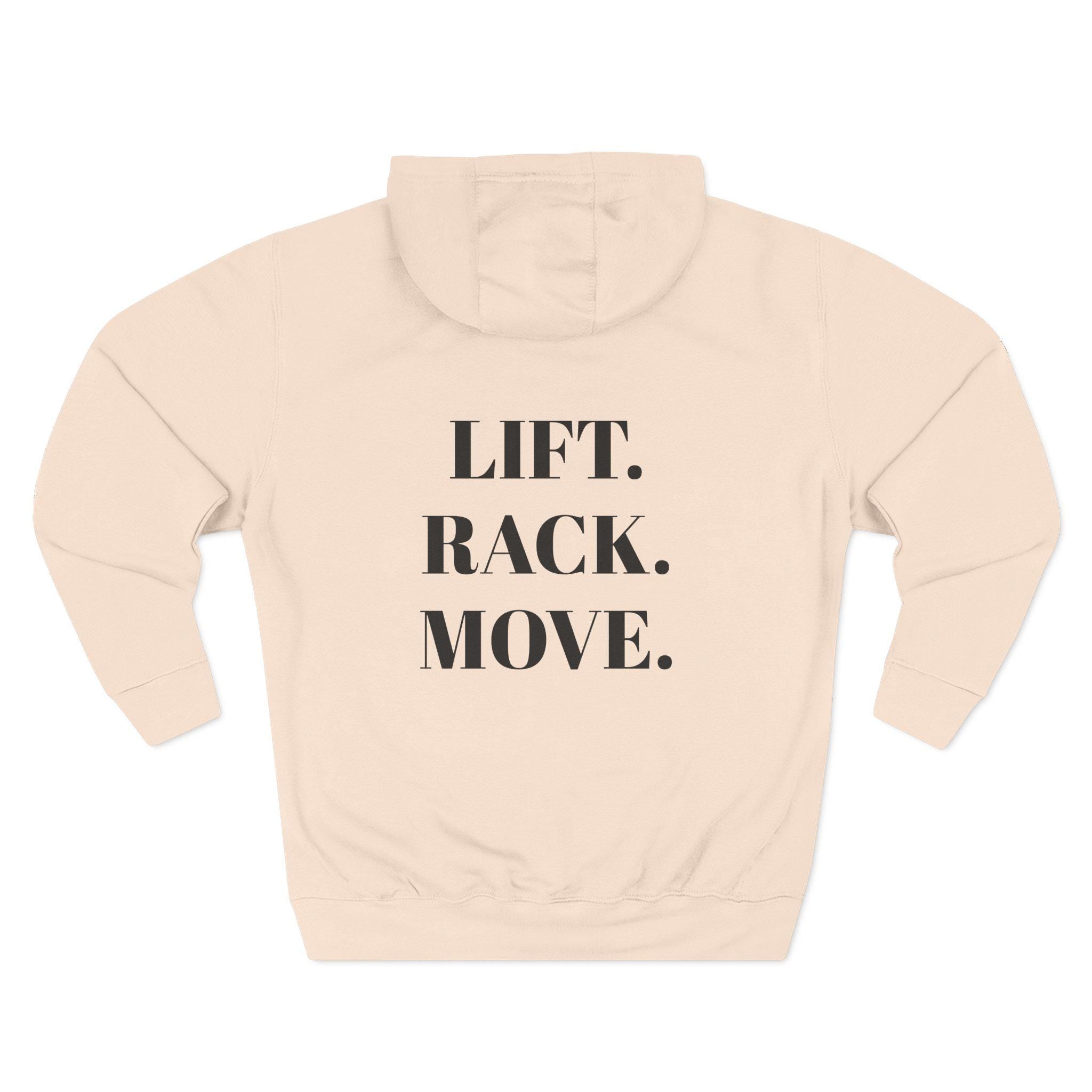 Gymcourtesyco Hoodie | Lift. Rack. Move. Fitness Hooded Sweatshirt