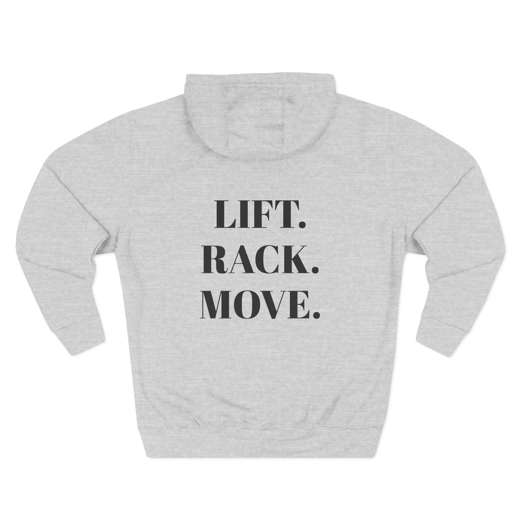 Gymcourtesyco Hoodie | Lift. Rack. Move. Fitness Hooded Sweatshirt