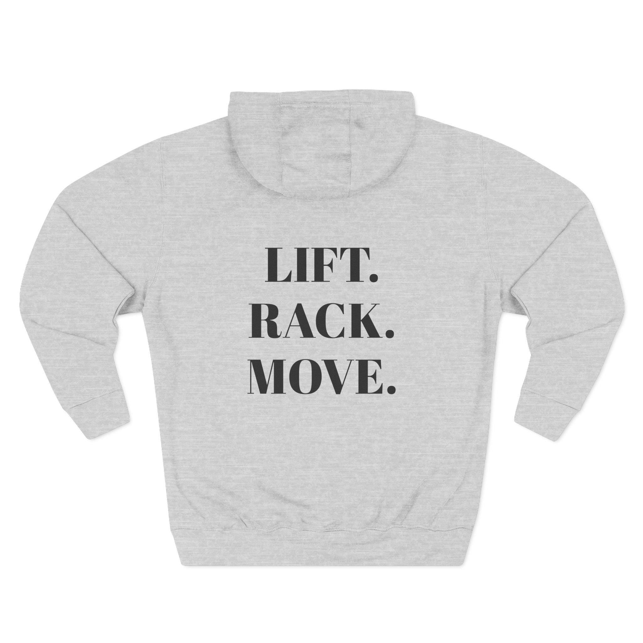 Gymcourtesyco Hoodie | Lift. Rack. Move. Fitness Hooded Sweatshirt