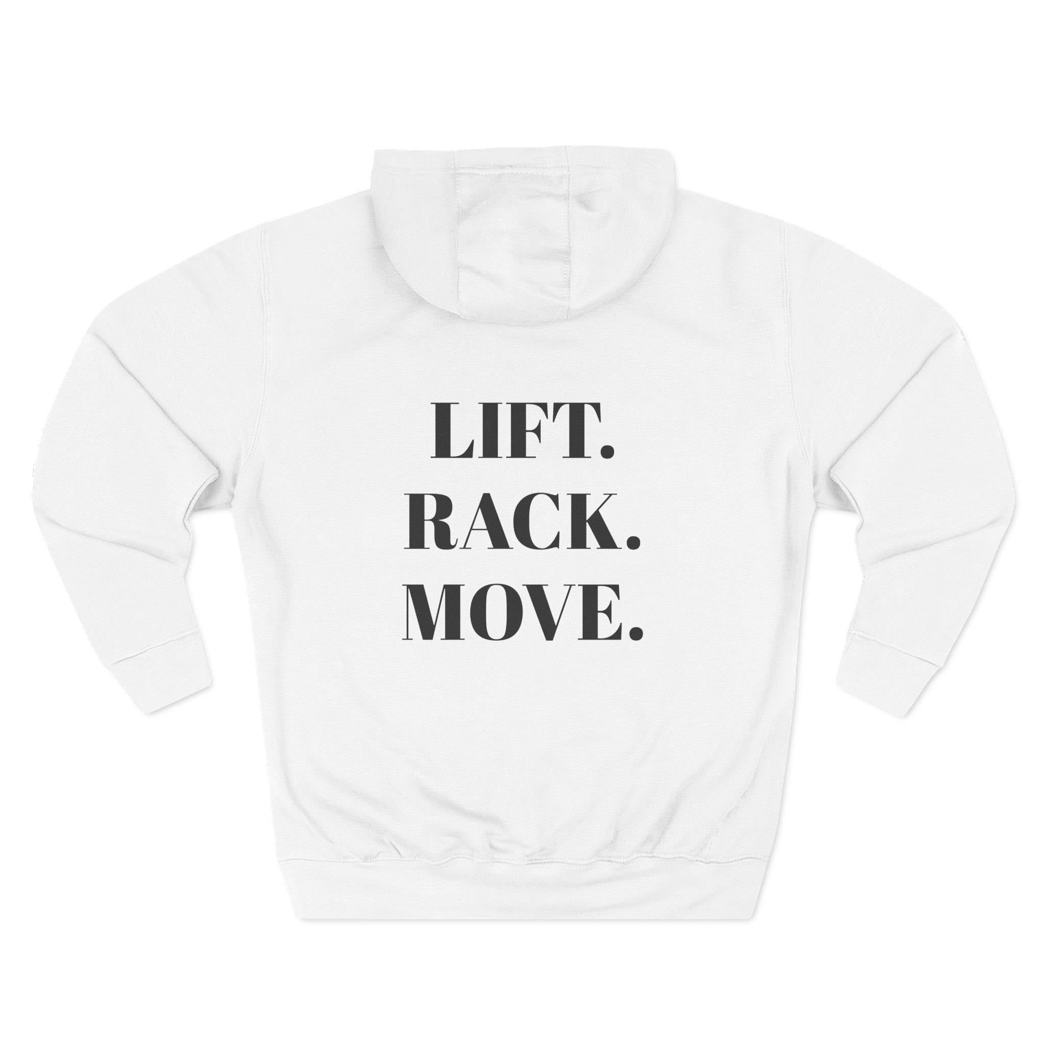 Gymcourtesyco Hoodie | Lift. Rack. Move. Fitness Hooded Sweatshirt