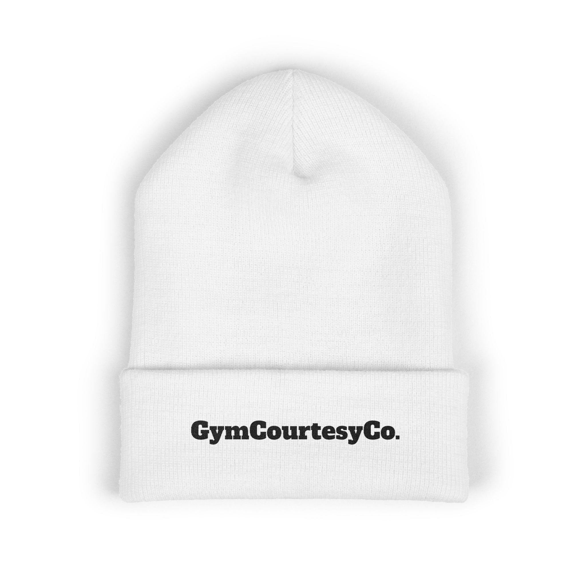 GymCourtesyCo. embroidered cuffed beanie | Embroidery logo knit hat