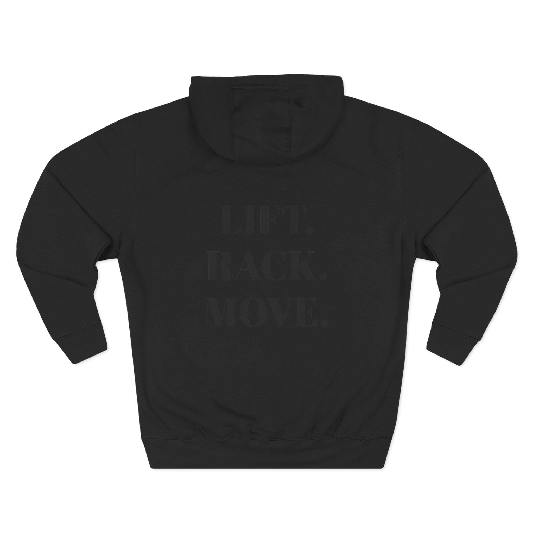 Gymcourtesyco Hoodie | Lift. Rack. Move. Fitness Hooded Sweatshirt