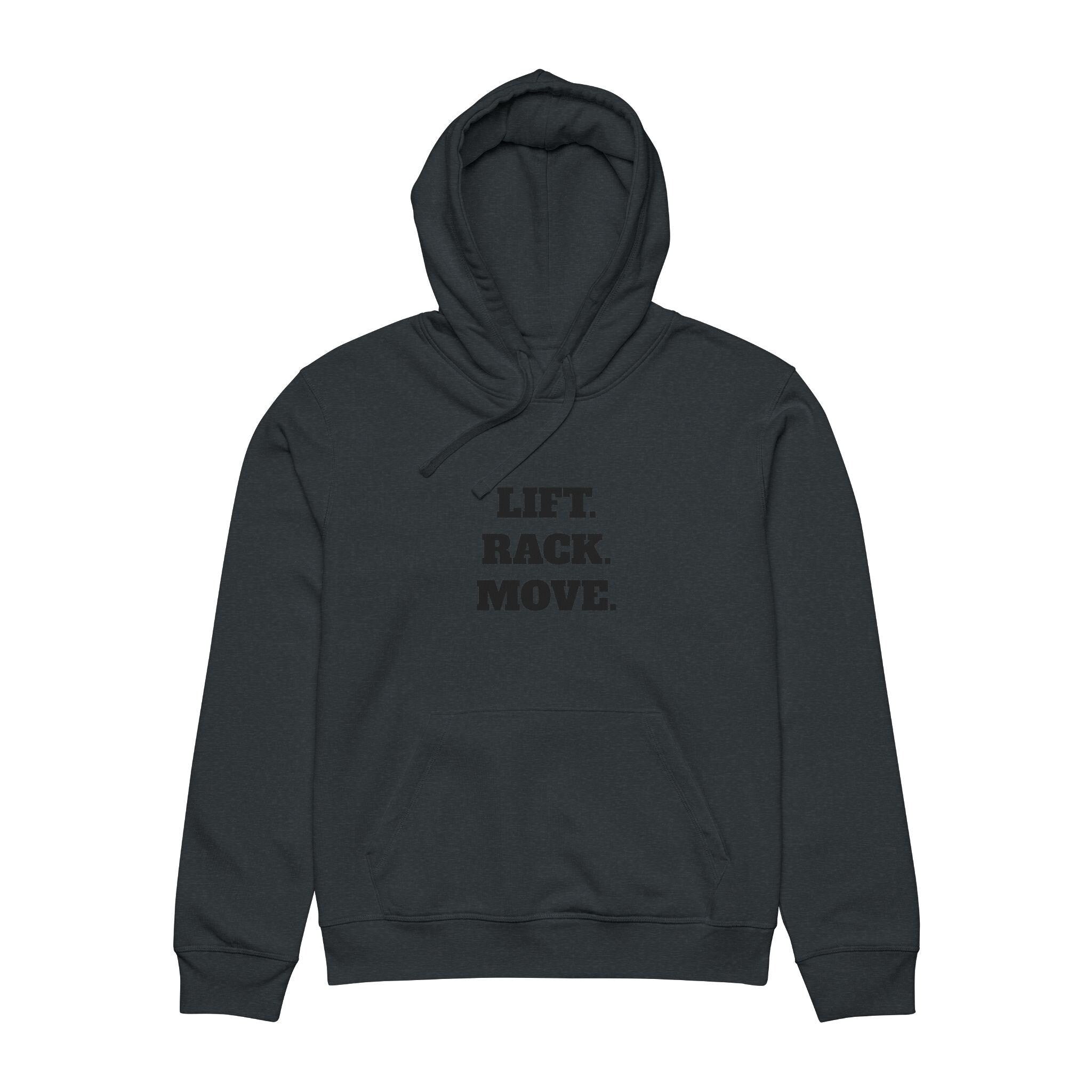 Lift, Race, Move / Finish Your Set Hoodie | Drummer Fitness Typography Sweatshirt