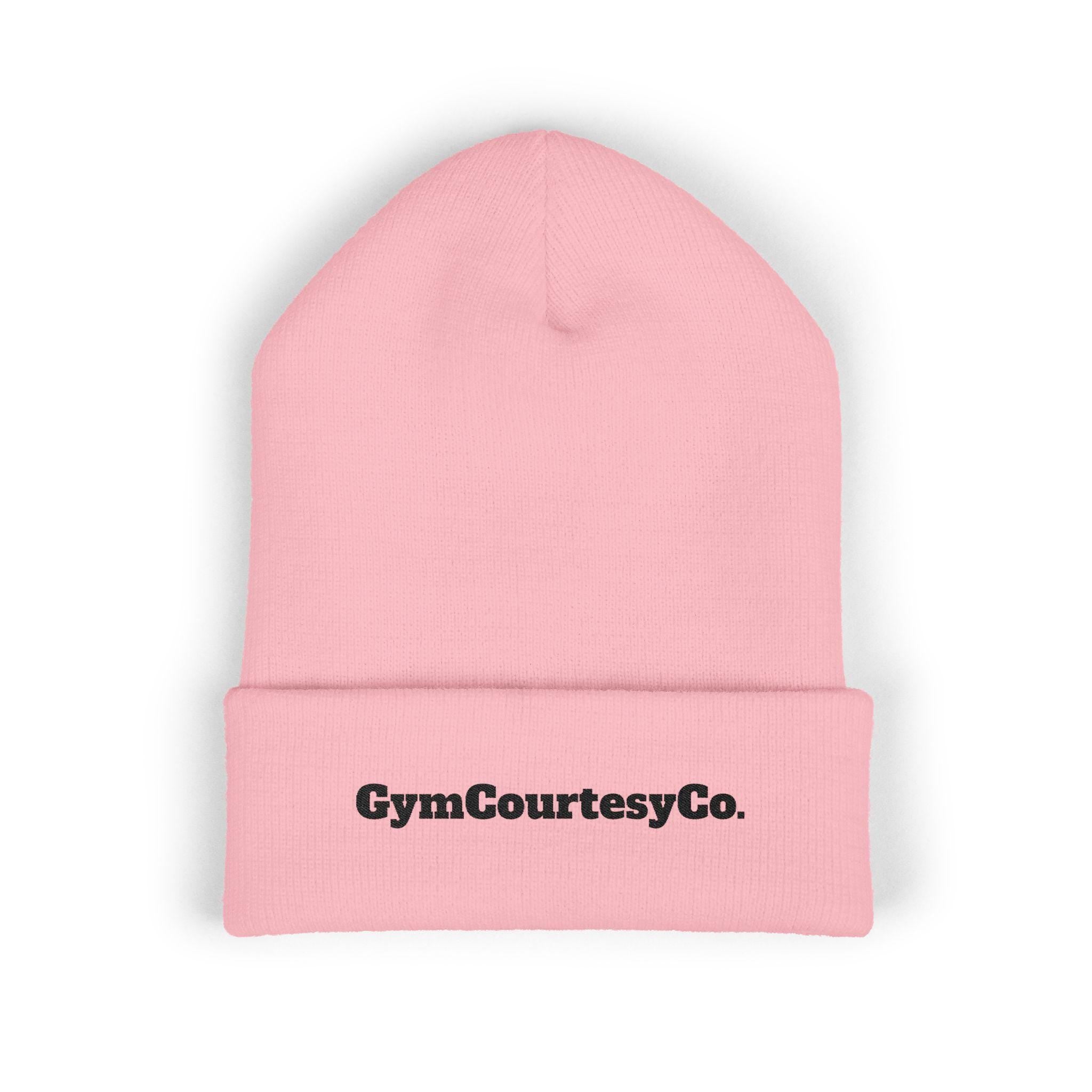 GymCourtesyCo. embroidered cuffed beanie | Embroidery logo knit hat